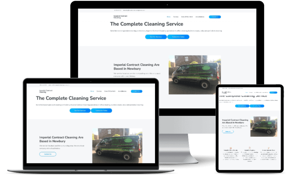 Imperial Contract Cleaning Website Mockup