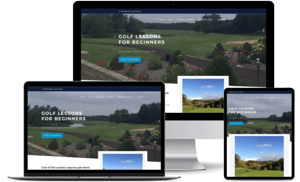 Weekend Golfers Website Mockup