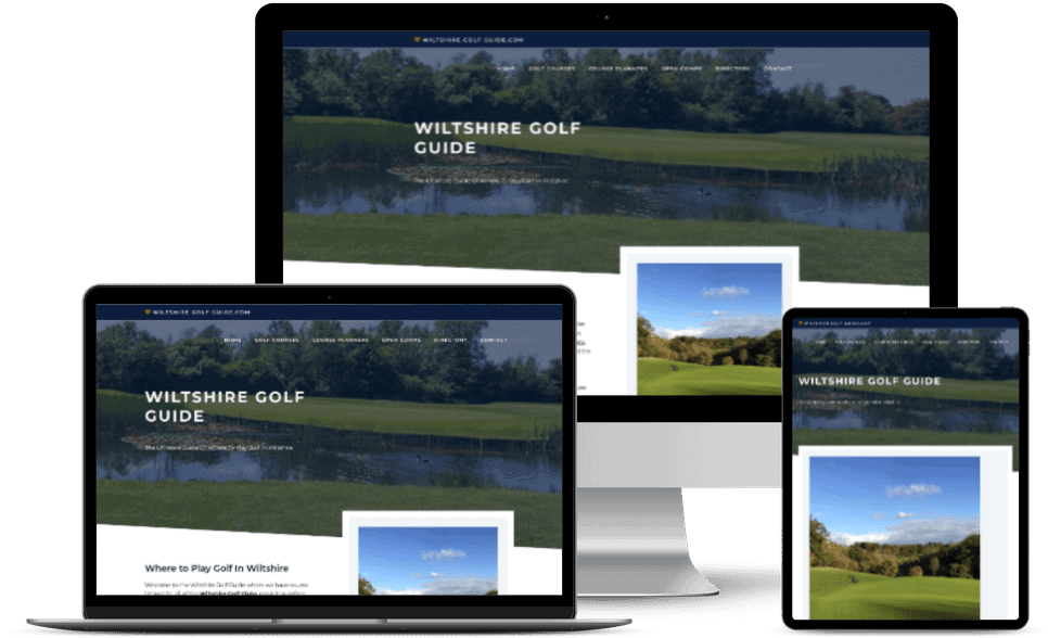 Wiltshire Golf Guide Website Mockup
