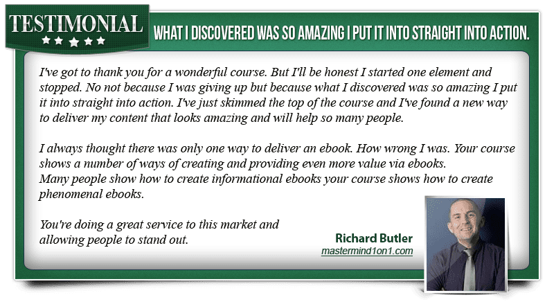 Easy Illustrated eBooks Testimonial from Richard