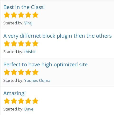 WordPress User Reviews