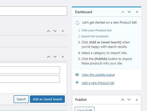 save your search in datafeedr