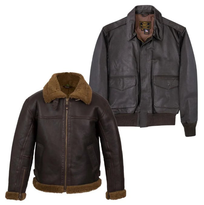 Vintage leather flying jackets