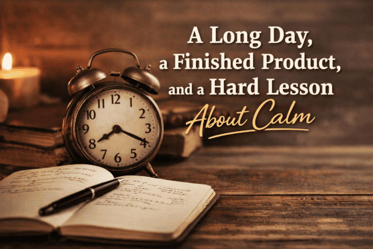 A Long Day A finished Product And a Lesson About Calm