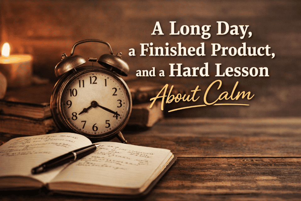 A Long Day A finished Product And a Lesson About Calm