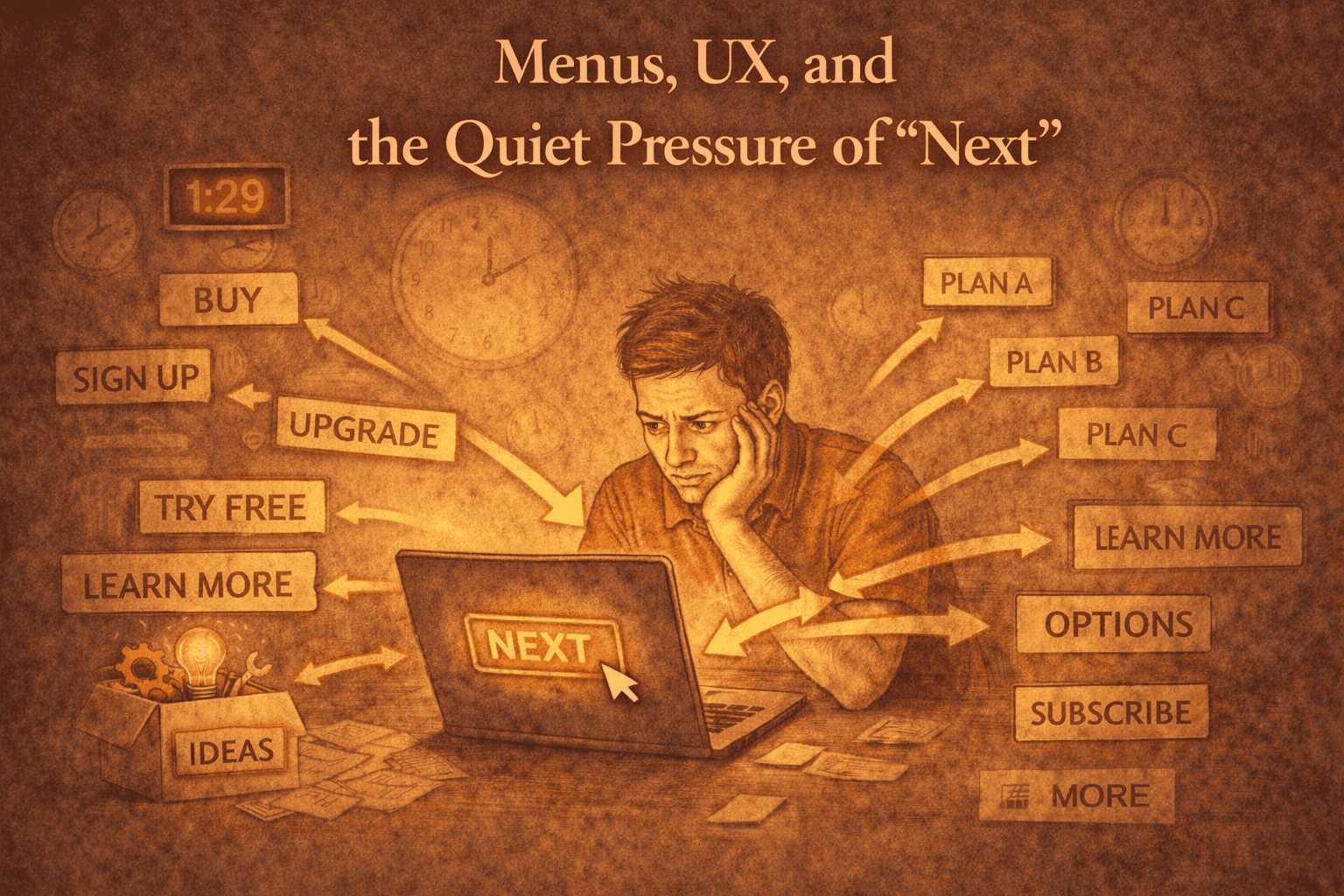 Menus, UX, and the Quiet Pressure of “Next”