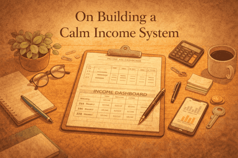 On Building A Calm Income System