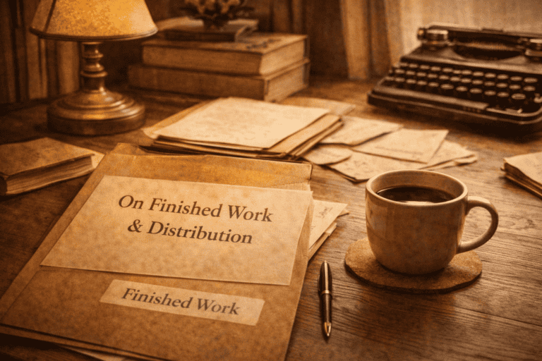 On Finished Works And Distribution