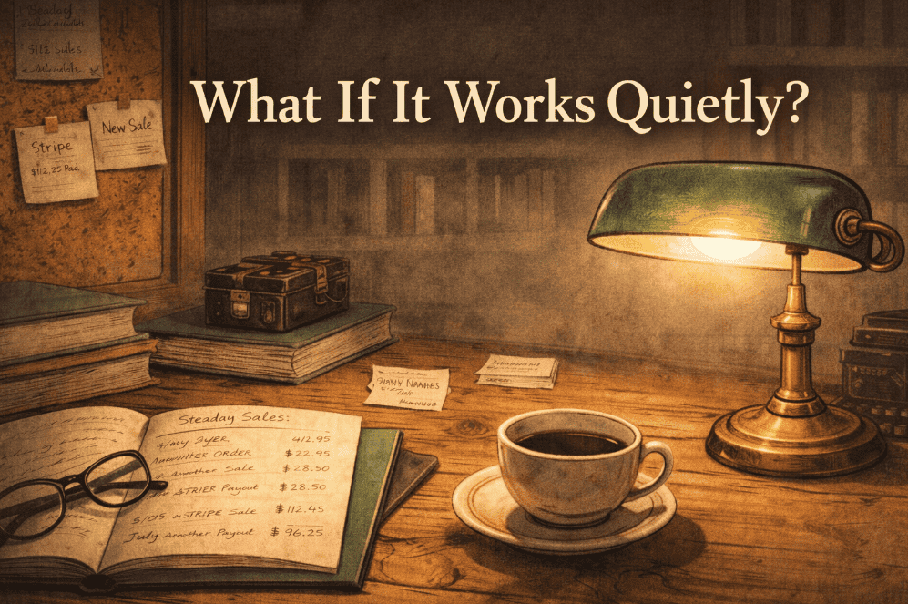 This picture is used as the featured image for Steve's post What If It Works Quietly