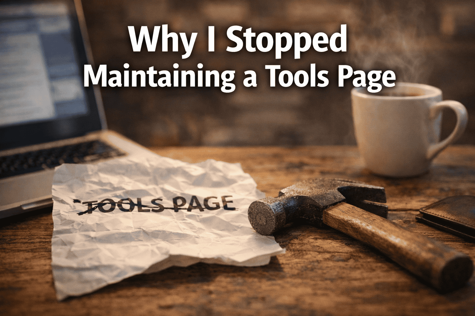 Why I Stopped Maintaining a Tools Page