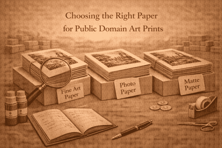 Choosing Paper for Public Domain Art Prints