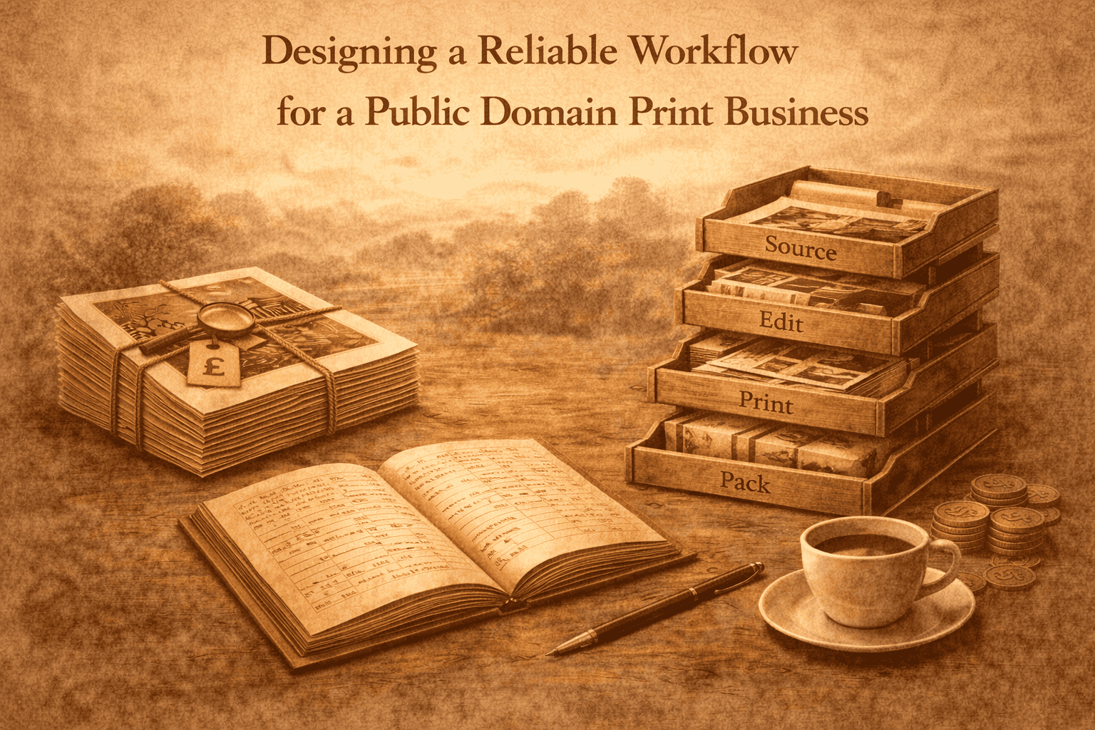Designing a Workflow for a Public Domain Print Business