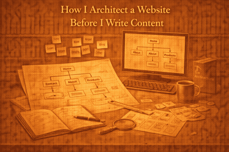I Architect a Website Before I Write Content