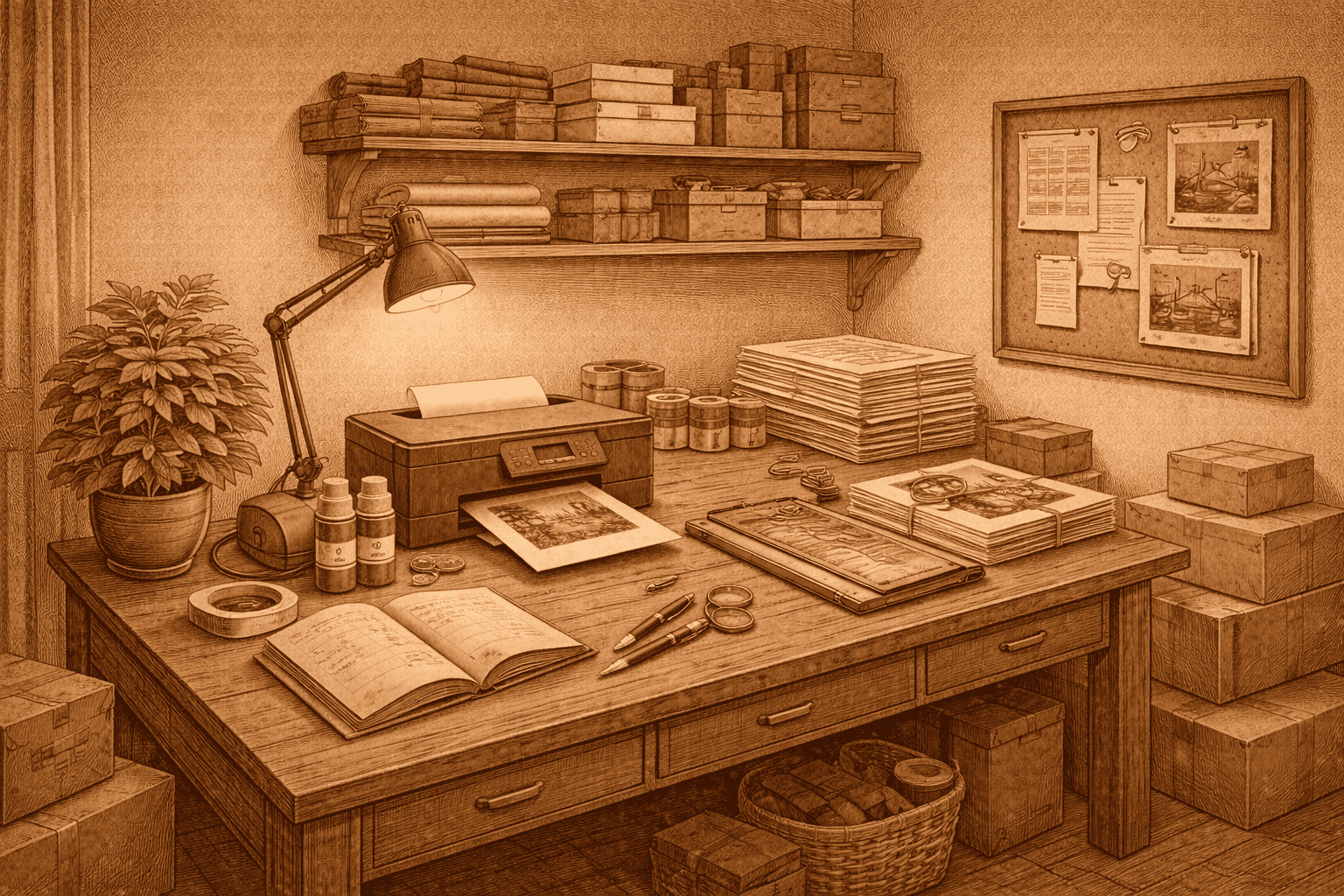 Setting Up a Small Home Print Workspace