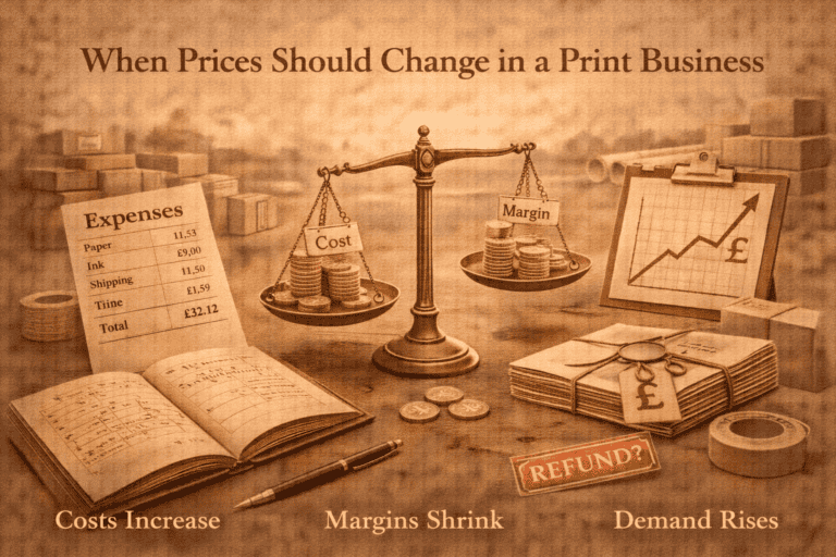 When Prices Should Change in a Print Business