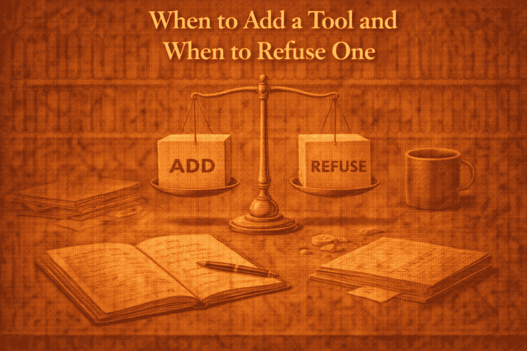 When to add a tool