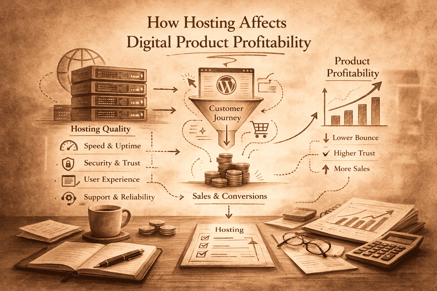 How Hosting Affects Digital Product Profitability