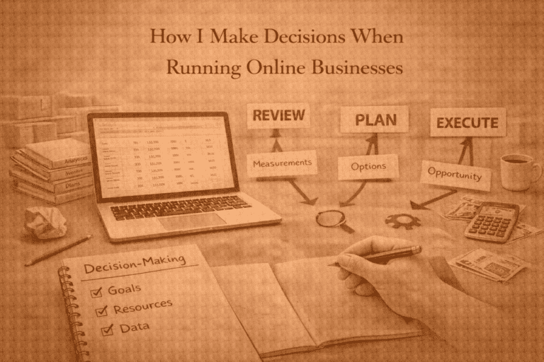 How I Make Decisions When Running Online Businesses