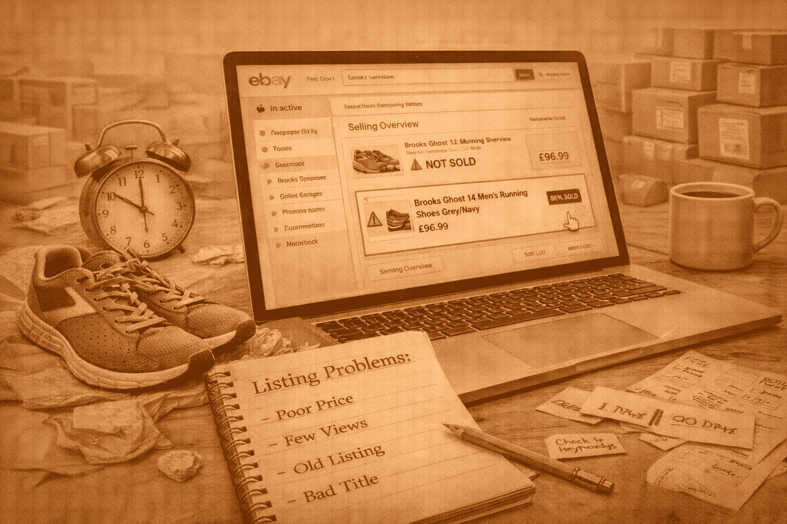 eBay listing with views but no sales