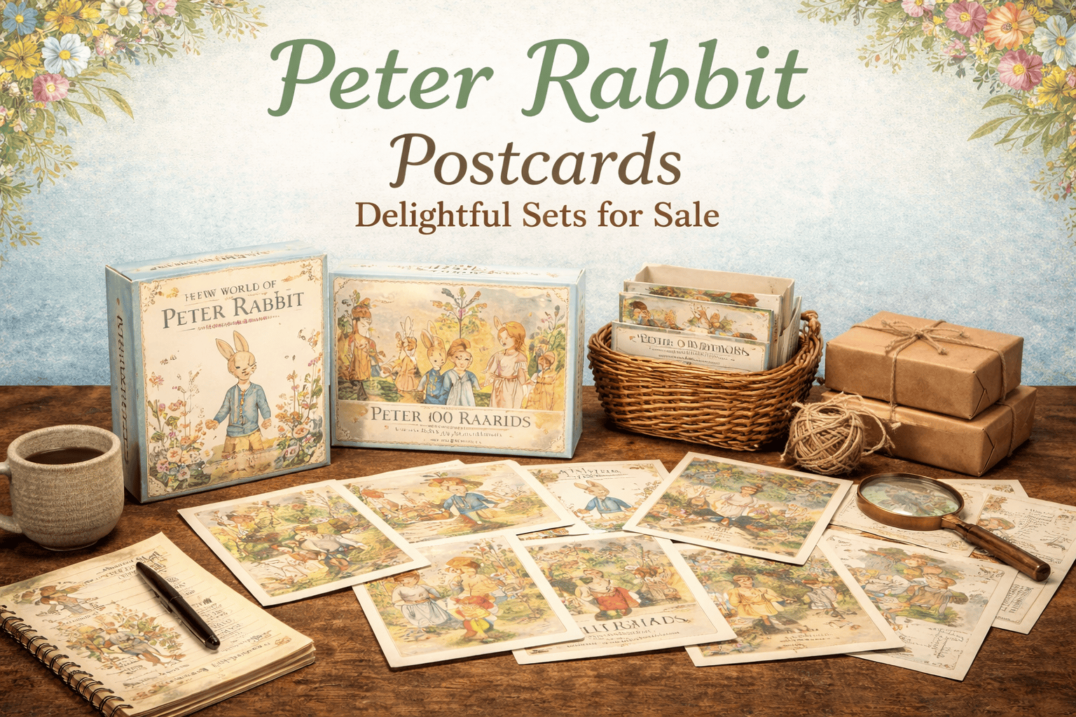 Peter Rabbit postcard Beatrix Potter illustration print