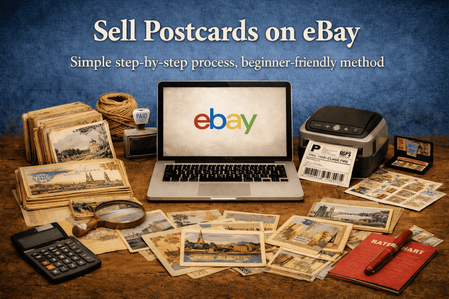 Sell postcards on ebay